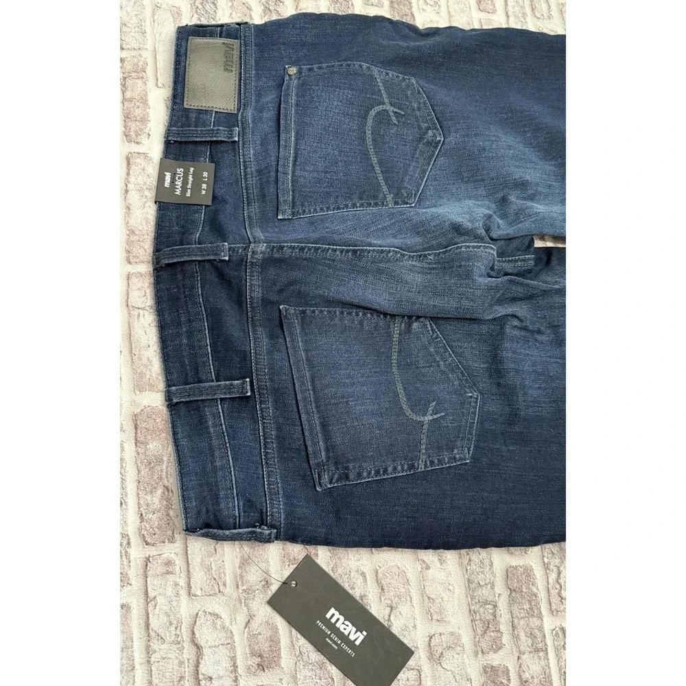 Mavi Jeans Marcus Brooklyn Tonal Dark Slim Straight Size Mens 38x30 Stretch‎ NWT